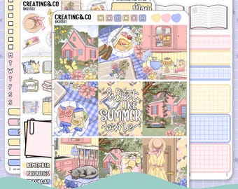 Stickerset roze limonade verticale weekplanner - BK655