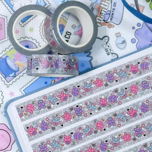 Nastro washi in lamina con scritta &quot;Pipistrelli che leggono&quot; - BRWT