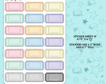 Movie Ticket Functional Sticker Sheet - FX058