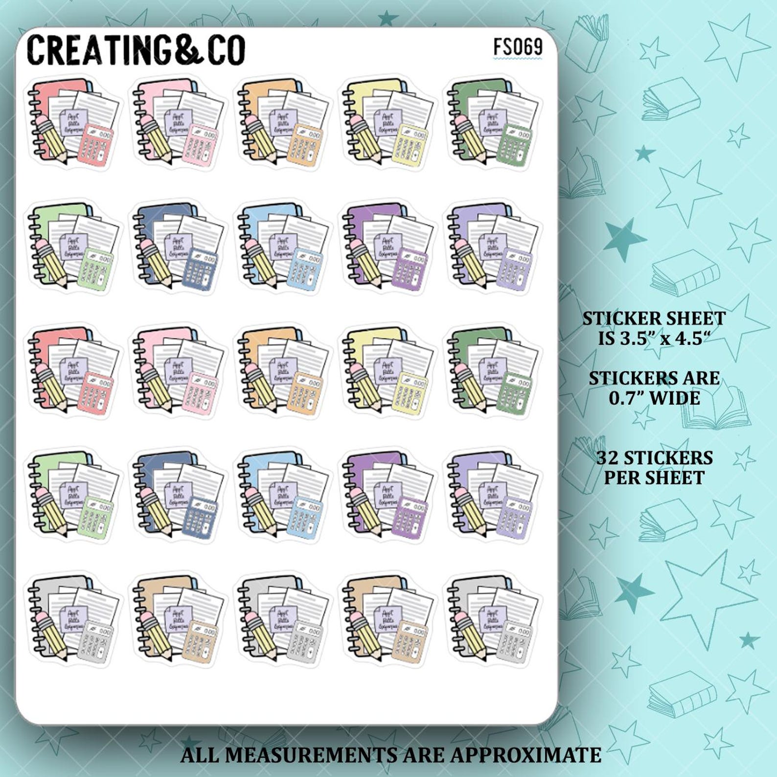 Administrative Work Functional Icon Stickers - FS069 - Etsy