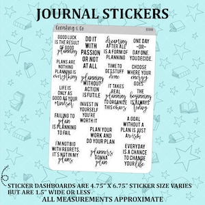 Planner Girl Inspirational Quote Planner Stickers
