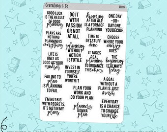 Planner Girl Inspirational Quote Planner Stickers