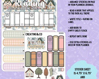 Small Town Romance Mood Reader Book Stack Decorative Reading Challenge - RC501