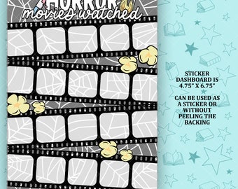 Horror Movies Watched Notes Page Sticker Dashboard - NP015