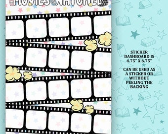 Movies Watched Notes Page Sticker Dashboard - NP012