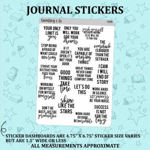 Work Hard Inspirational Quote Stickers