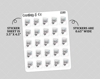 Cozy Reading Booksy Character Functional Stickers - CS101