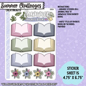 Lieblingsbücher Lost Pages 2025 Summer Reading Sticker Bogen - SR024
