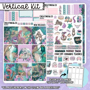 Kit de planejamento semanal vertical Treasure Tide Mermaid Lagoon - BK606