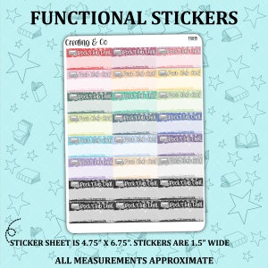 Book Club Chat Reading Funktional Sticker Sheet - FX015