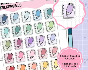 Editing, Note Taking Icon Functional Stickers - SBS038