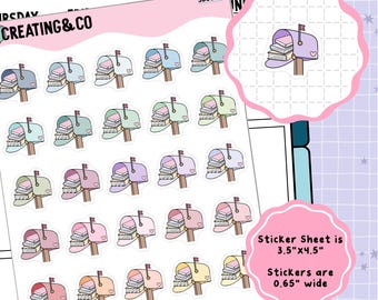 Book Mail Box Icon Functional Stickers - SBS032