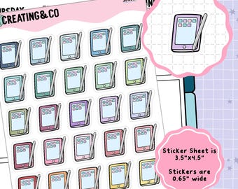 Tablet Drawing Icon Functional Stickers - SBS021