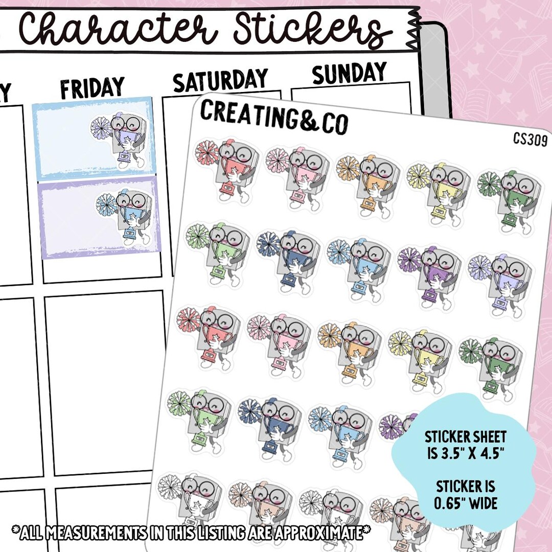 Winner Booksy Character Functional Planner Stickers CS309