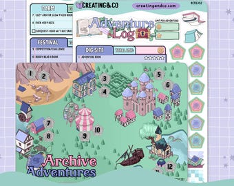 Retro Bookish Adventure Game - Archiefavonturen - Decoratieve kaartleesuitdaging - RC553