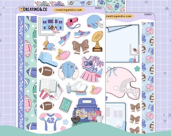 Football Romance Decorative Journal Sticker Sheet Set - DS106