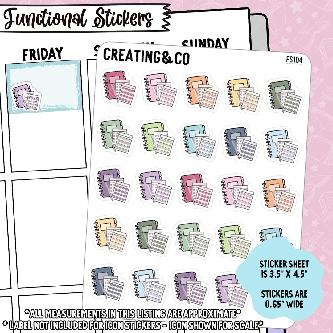 Planner & Sticker Icon Functional Stickers - FS104 - Etsy