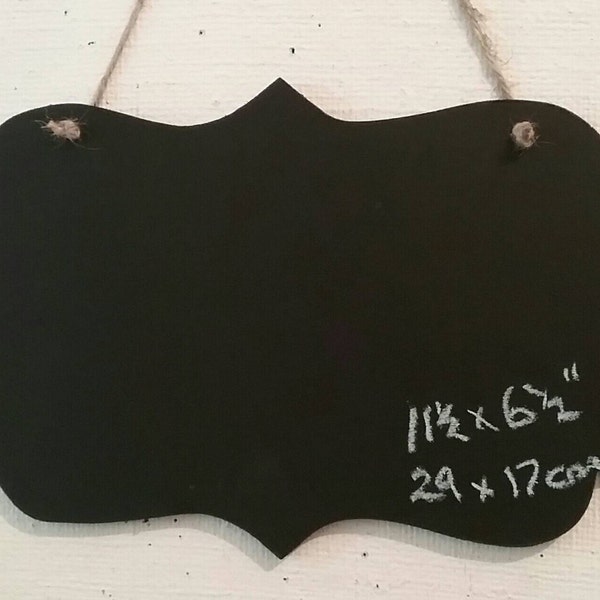 Chalkboard A4 fancy shaped rounded corners oblong shapes or a speech heart hanging chalkboard sign memo wedding decor