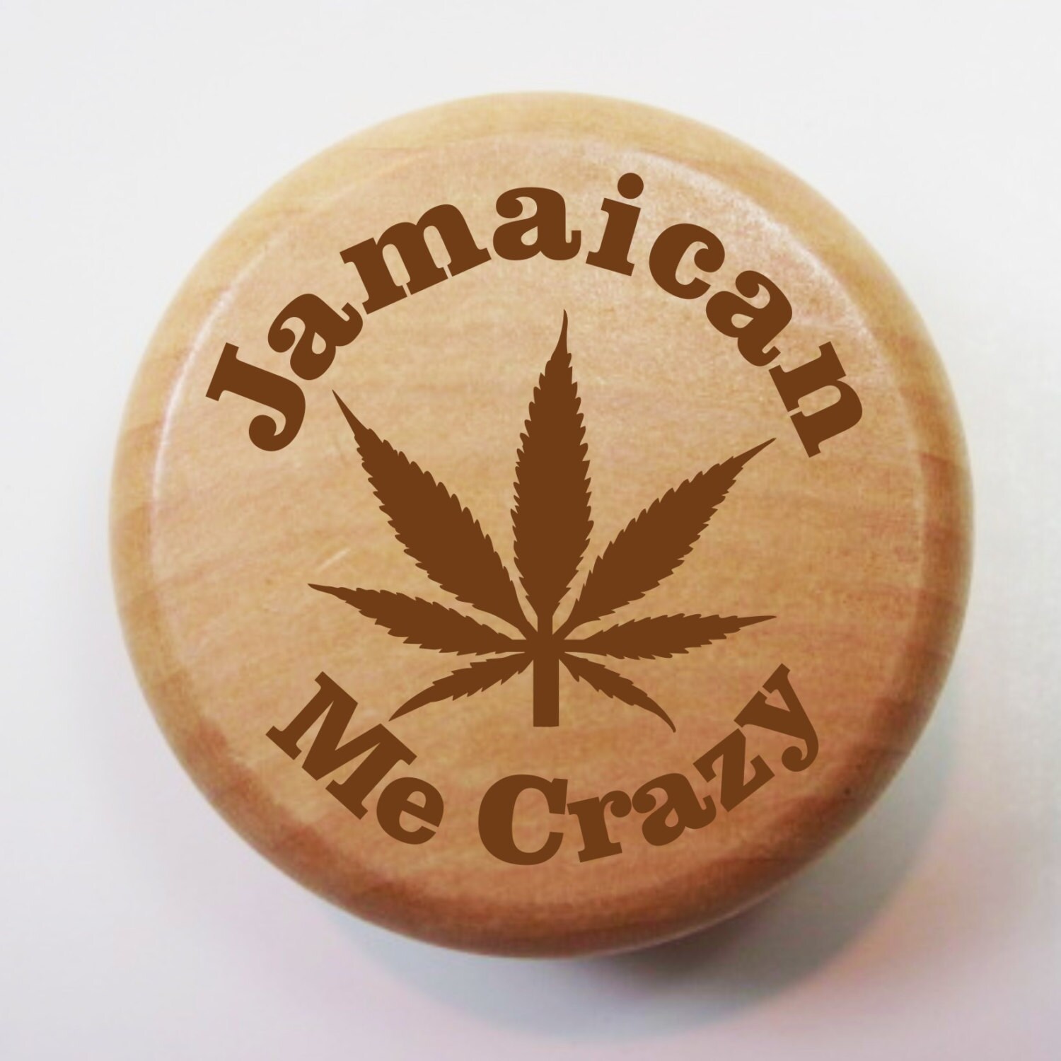 Jamaican Me Crazy 2 Inch Wood Herb Grinder