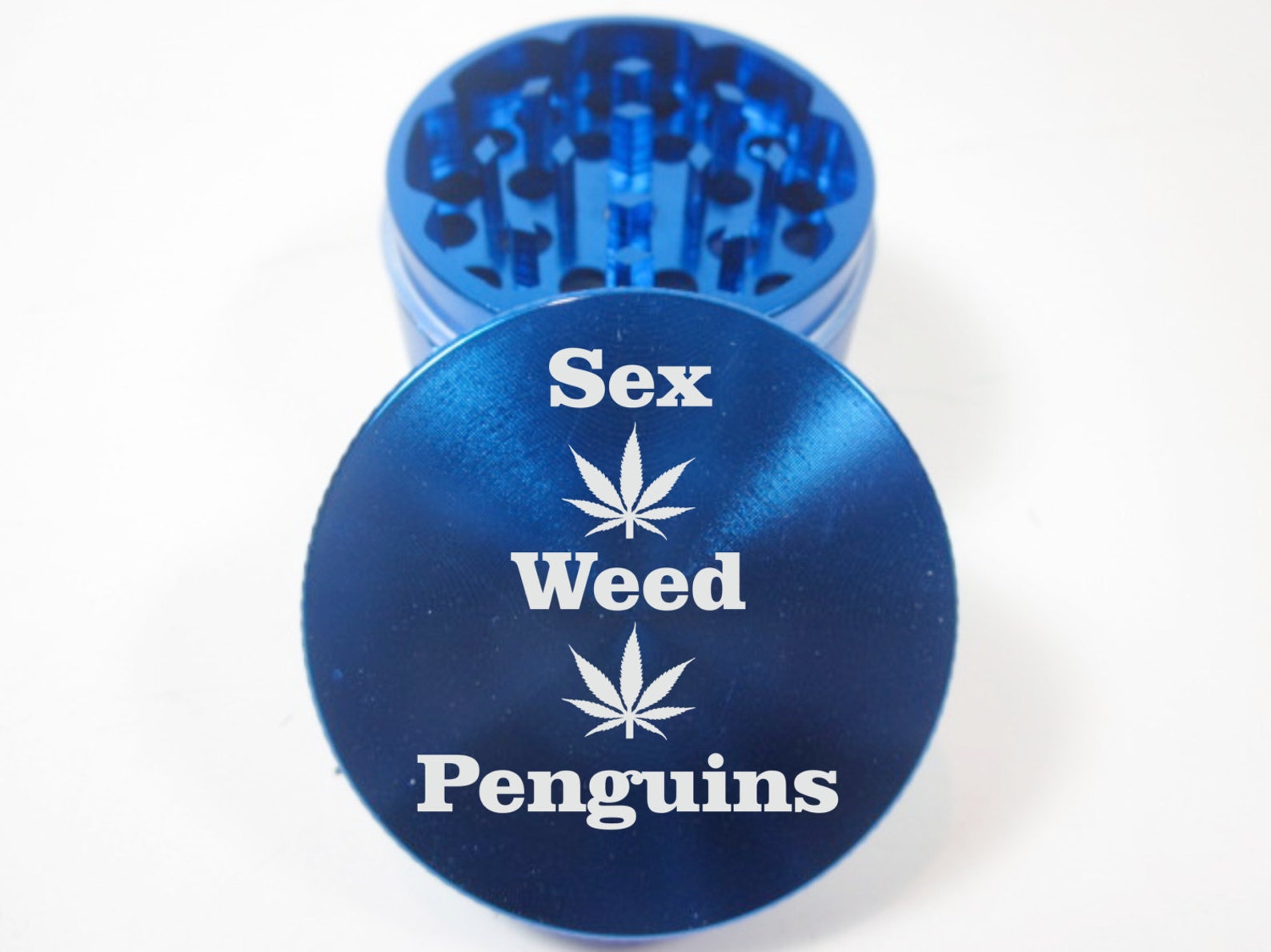 Sex Weed Penguins 2 Inch 50mm Metal Herb Grinder Etsy