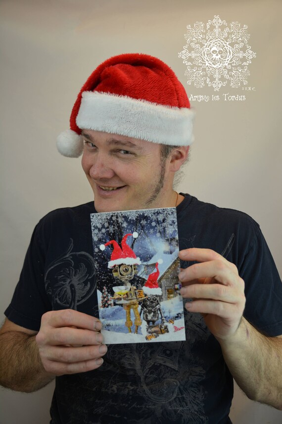 Playful christmas card with photo sculpture (The Party)