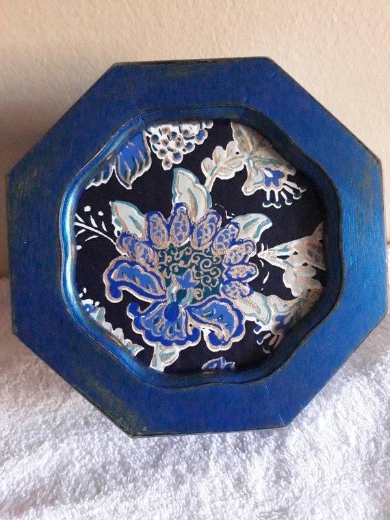 Royal Blue Jewelry Box Royal 20's Jewelry Box Upcycled Etsy