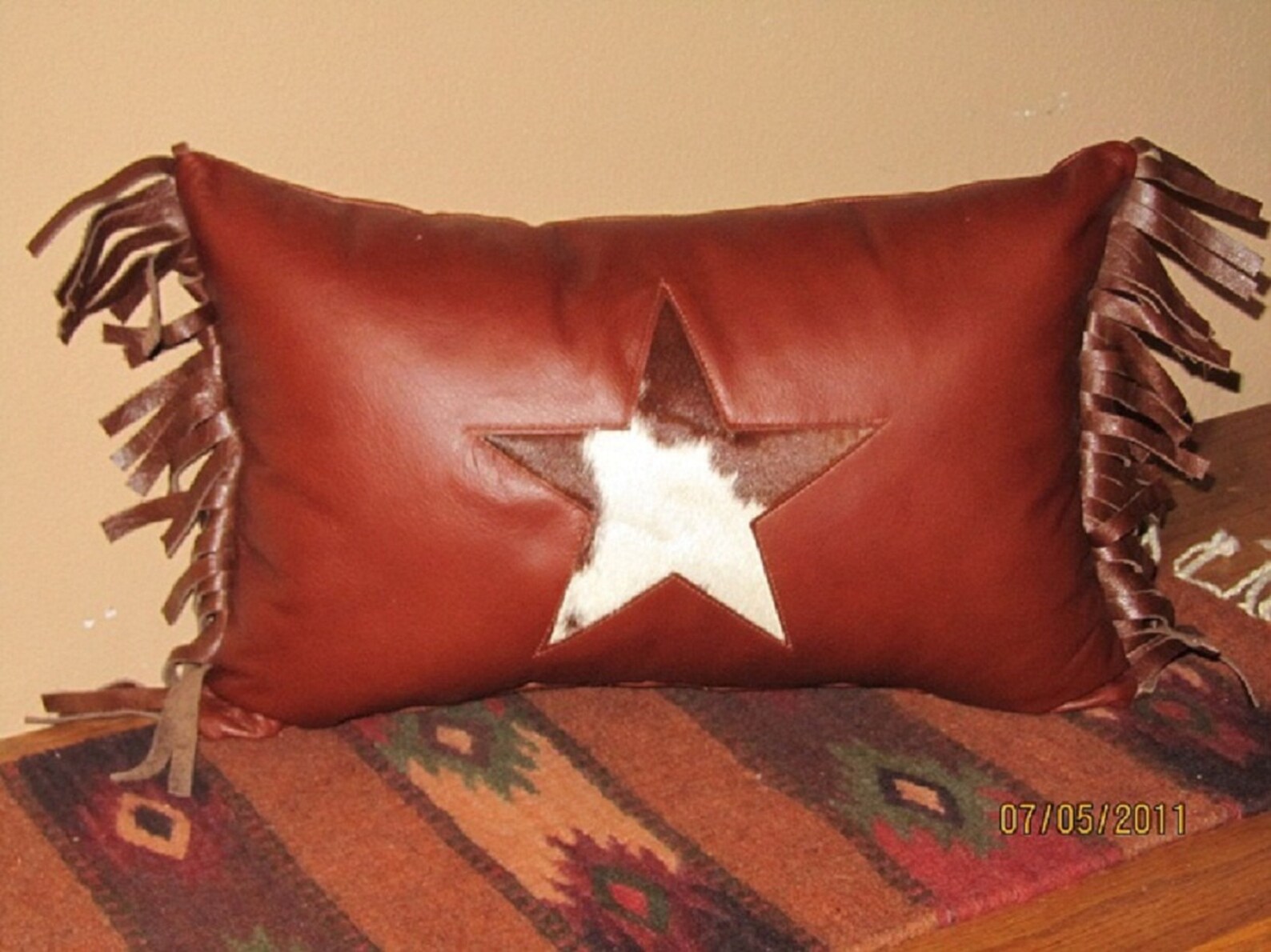 Leather Western Style Throw Pillows Etsy