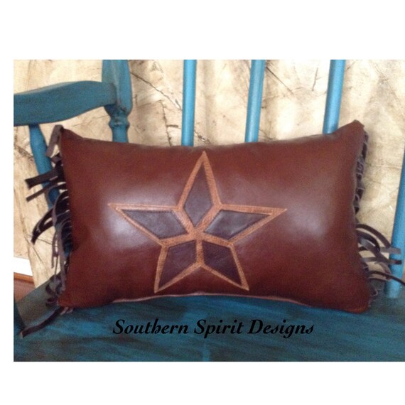 Leather Decorative Pillow Etsy