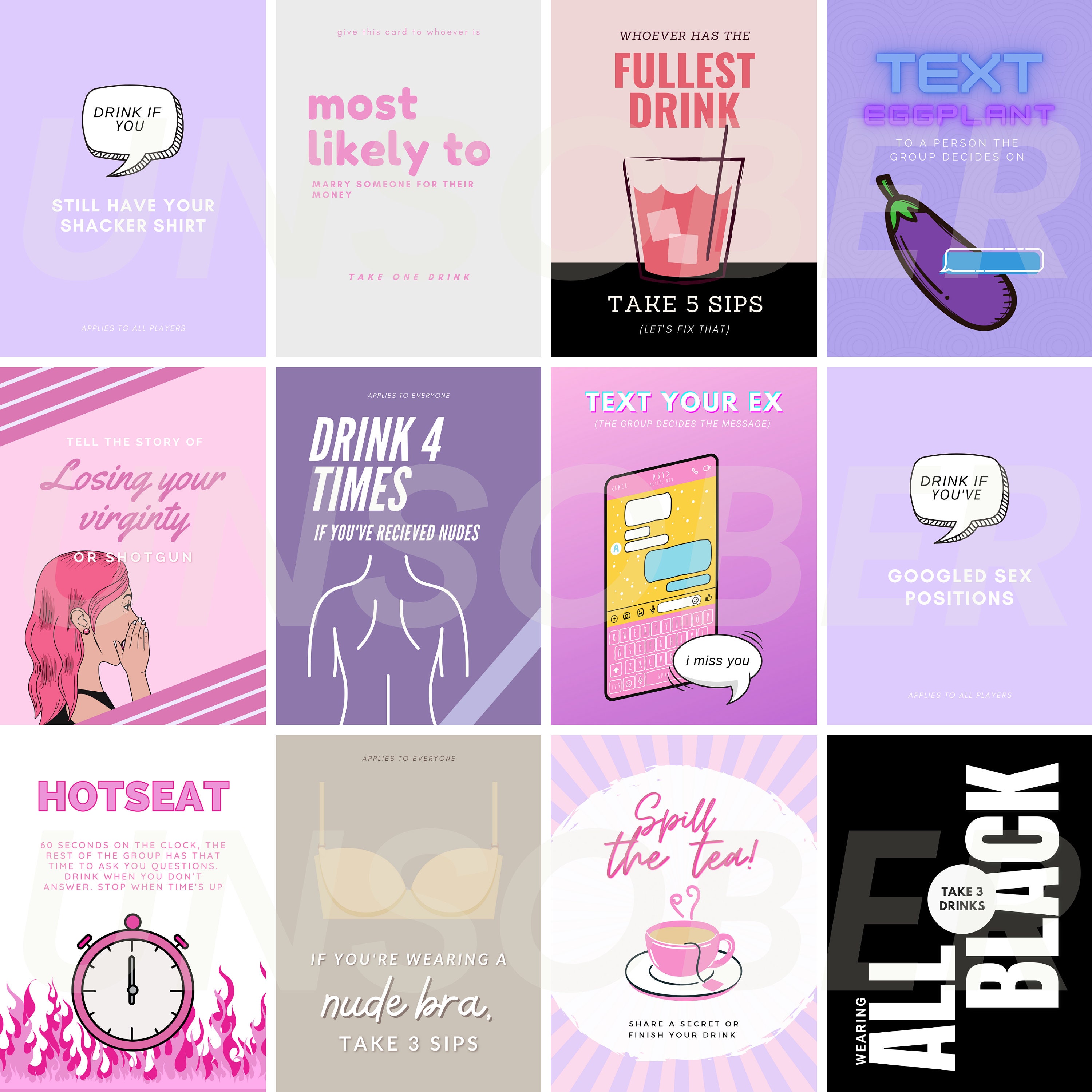 Unsober Girls Edition: Digital Download - Etsy