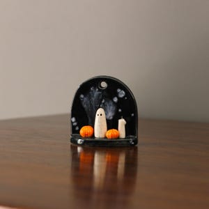 Halloween Altar - Ceramic Ghost and Pumpkins - Halloween Wall Decoration - Halloween Gift - Handmade Halloween Ceramic