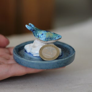 Ceramic Whale Incense Holder Cute Incense Burner Handmade Incense Holder Incense Stick Burner Incense Stick Holder. Incense Dish image 4