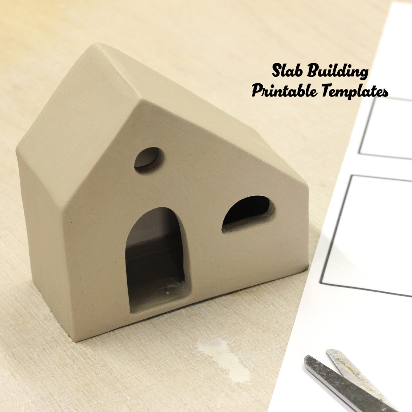 Ceramic House Slab Building Template: Pottery Guide (PDF Pattern) - Etsy