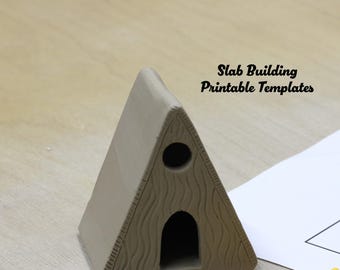 Ceramic House Slab Building Template: Pottery DIY Guide (PDF Pattern)
