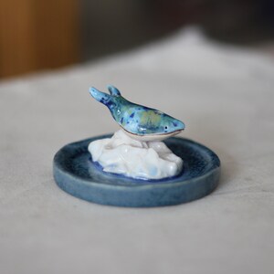 Ceramic Whale Incense Holder Cute Incense Burner Handmade Incense Holder Incense Stick Burner Incense Stick Holder. Incense Dish image 5