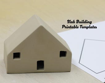 Ceramic House Slab Building Template: Pottery Guide (PDF Pattern)