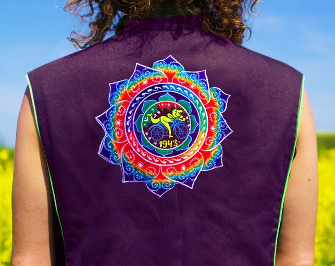hofmann mandala - Design your jacket in any colours -handmade in your size blacklight active 1 zip lock inside pocket