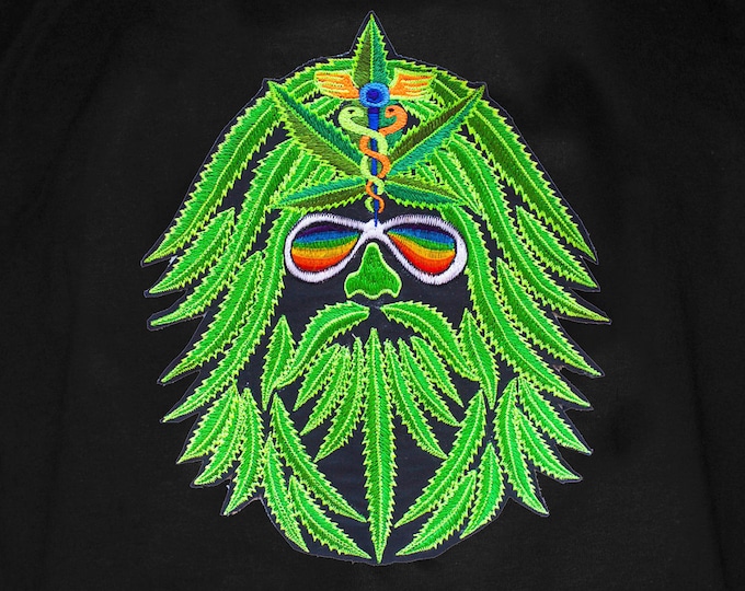 Medical Cannabis T-Shirt hippie weed goa tshirt psychedelic goa trance THC spirit marihuana healing hemp embroidery shirt