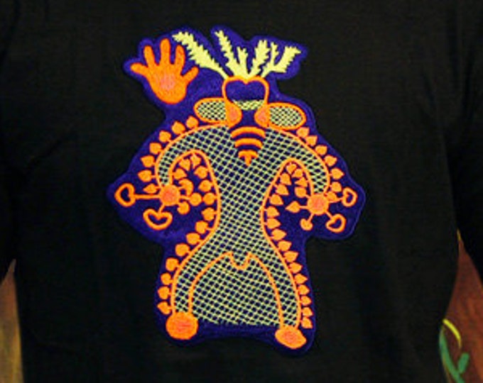 Tassili Mushroom Shaman T-Shirt allseeing psilo eye psychedelic no print goa t-shirt