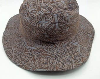 Ayahuasca Hat Shipibo Conibo Patterns with secret inside pocket light and comfortable sunshine protection DMT psychedelic gear wear Cap