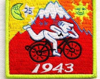 Red Bicycle Day Patch: Albert Hofmann LSD Trip, Psychedelic Art