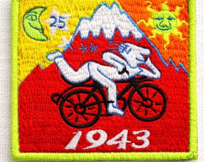 Red Bicycle Day Patch: Albert Hofmann LSD Trip, Psychedelic Art