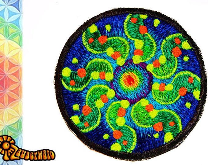 tidcombe crop circle medium patch - alien art - blacklight - fractal flower - mystery - holy geometry