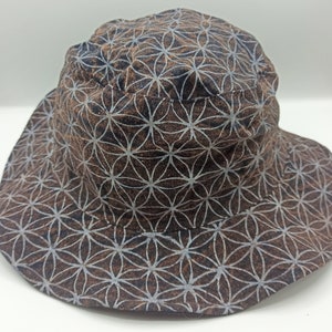Flower of Life Hat with secret pocket inside - light and comfortable sunshine protection sacred geometry holy patterns Beauty of Creation