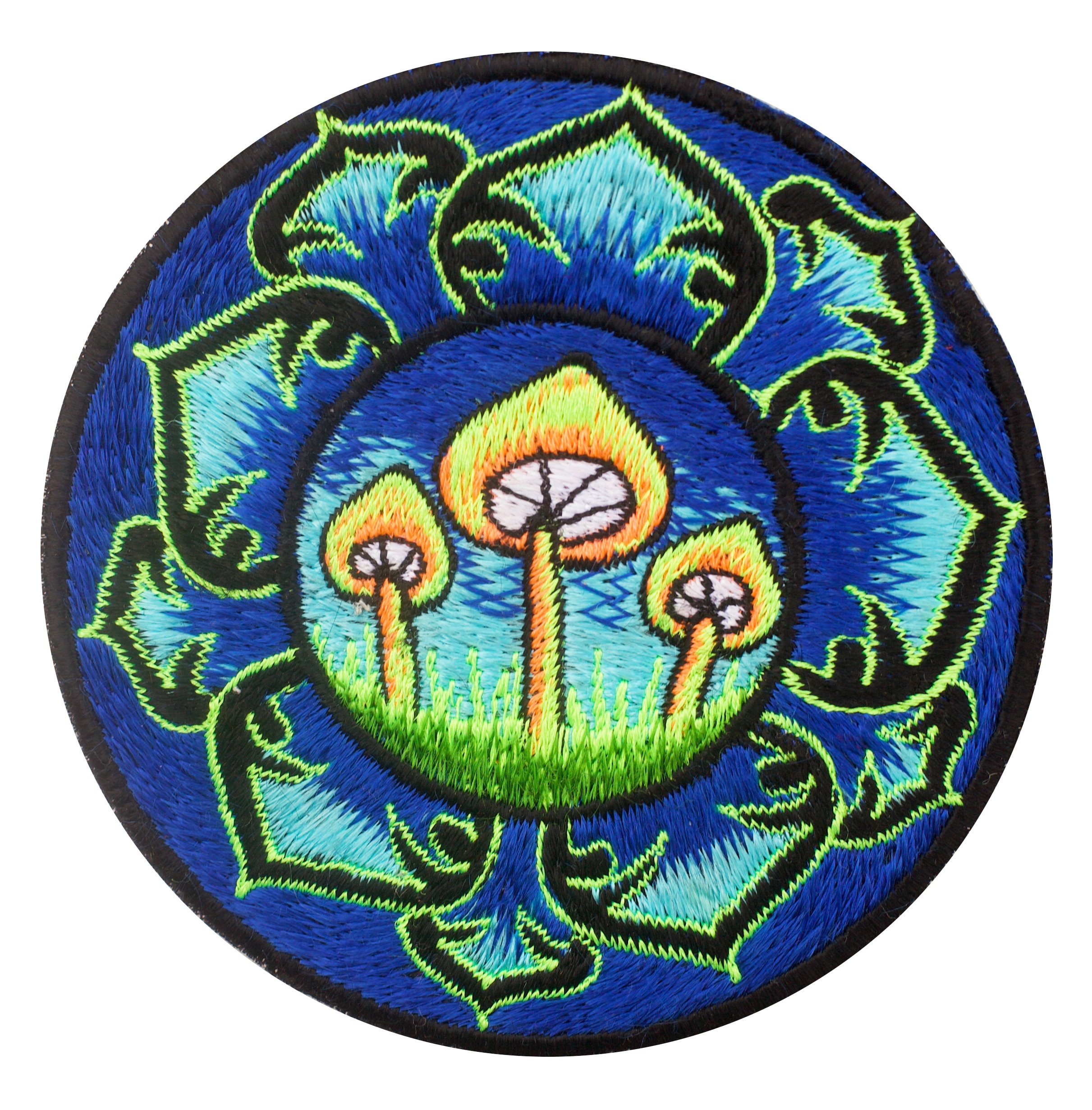 Handmade Green Om Mandala Embroidered Patches Handmade Green Om Mandala Embroidered Patches