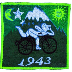Green Bicycle Day Patch, Albert Hofmann LSD-tripp, Psykedelisk konst