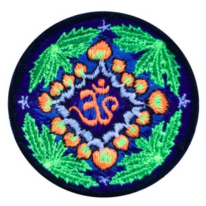 ogräs svamp aum patch liten storlek ogräs hampa psilocybin thc cannabis