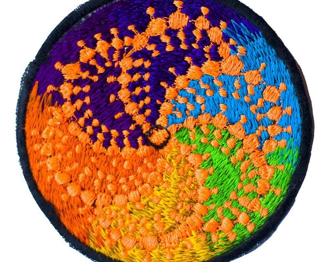 milk hill crop circle patch - alien art - blacklight - fractal - mystery