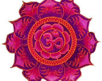 Purple Aum Mandala Patch