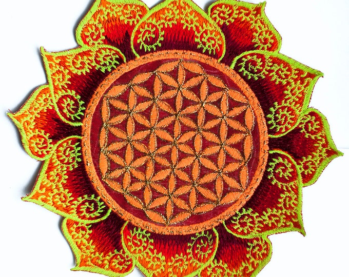 Golden Flower of Life fractal patch holy geometry sacred geometry yantra