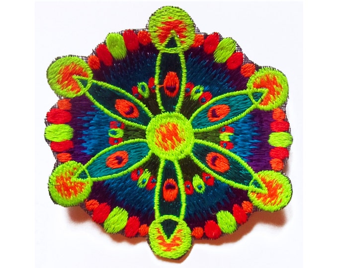 windmill crop circle small patch blacklight active flower of life red